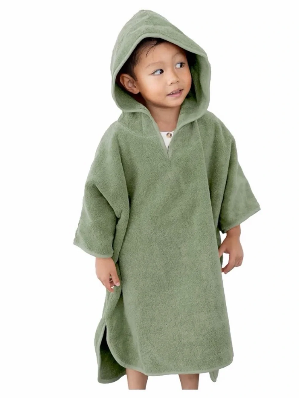 NWT Sage Green Organic Cotton Hooded Towel 4-6T